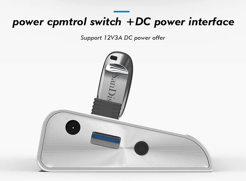 Blueendless USB 3.0 Aluminum Hight Speed 7 Port USB HUB