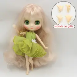 Бесплатная доставка кукла middie Blythe BL339 Блондинка прическа с челкой белый кожи Совместное тела 1/8 20 см bjd игрушка в подарок neo