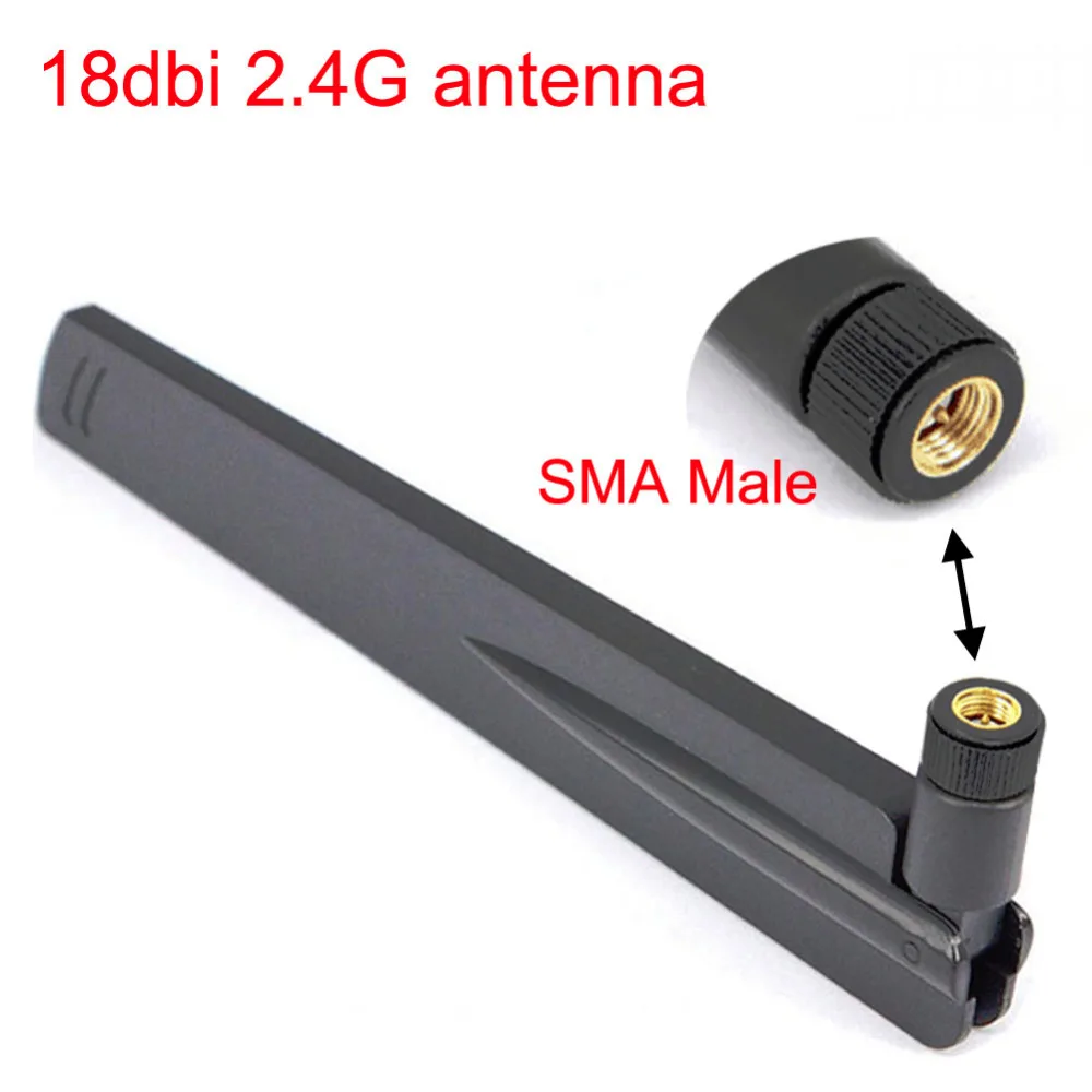 2pcs 18 dbi 2 4Ghz WIFI Antenna RP SMA Male Universal Antennas Amplifier WLAN Router Antenne 3