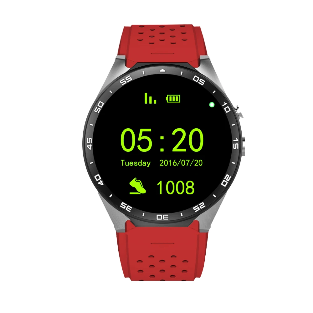 Smartch лучшие продажи KW88 Смарт часы Android 5 1 MTK6580 процессор 39 дюймов 3g Wifi умные для samsung