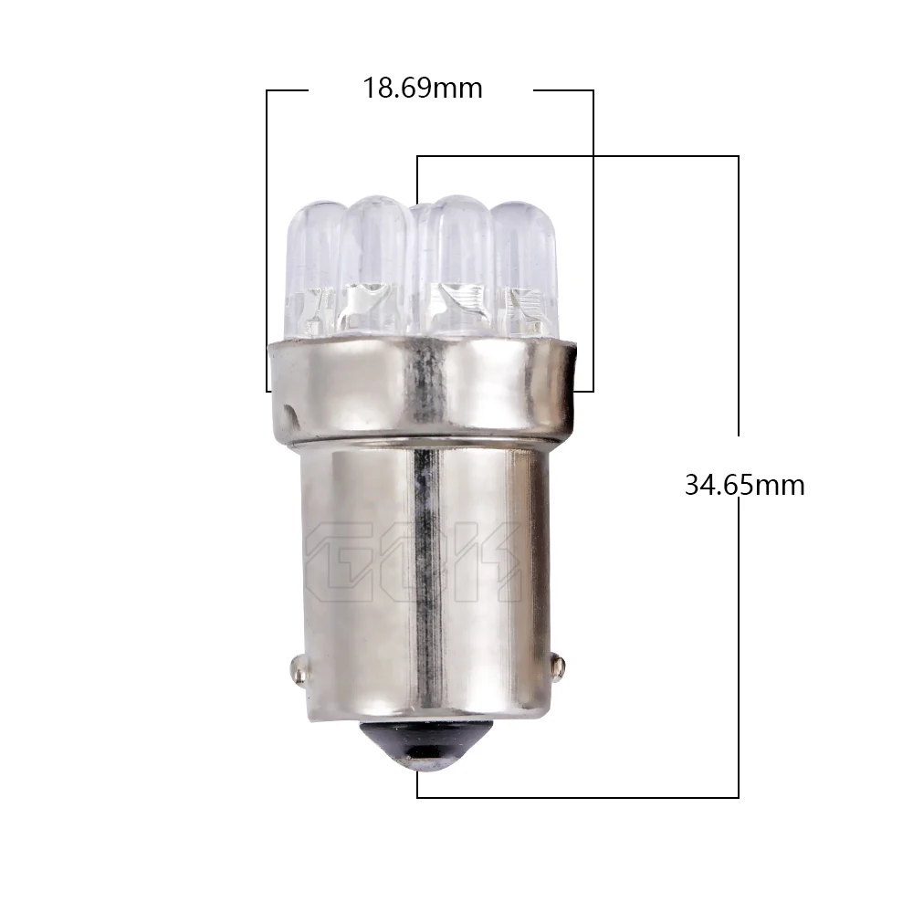 50 шт. BA15S 9 светодиодный 1156 P21W 9SMD светодиодный Авто источник света задние тормоза поворота Парковка лампы белый желтый свет DC12V