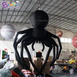 Персонализированные 5 метров Высокие надувные Хэллоуин паук 16 футов большой черный паук надувные для подвесных украшения игрушки