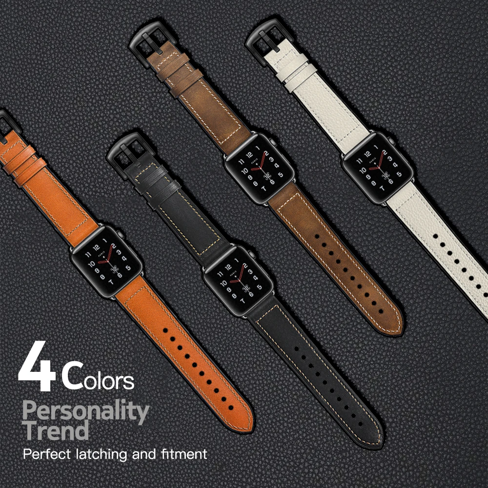 

Laforuta Silicone Band for Apple Watch 40mm 44mm iwatch Leather Strap Loop Series 4 3 2 1 Wrist Belt Watchband Smart Accessories