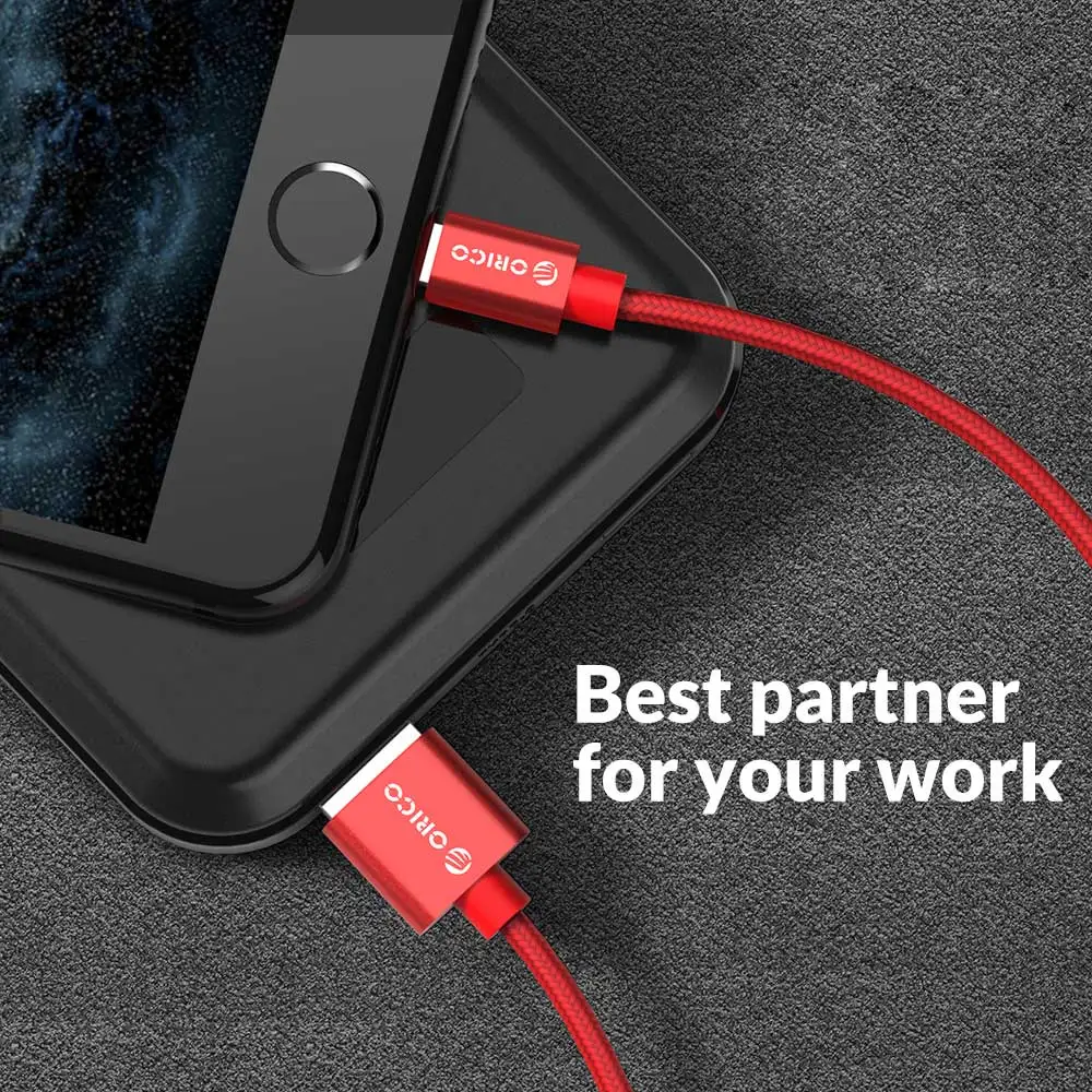 ORICO كابل يو اس بي 1 m سريع شحن 2.4A كابل بيانات للإضاءة إلى كابل يو اس بي ل iphone 5 S 6 7 زائد iphone x باد الهاتف المحمول