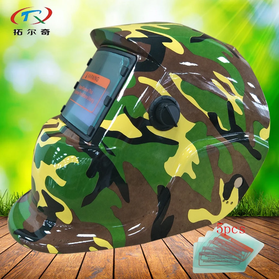 Дешевый автоматические сварочные маски Военный Зеленый заменить аккумулятор самозатемняющимися шлем с защиты МИГ TIG HD61 (2233FF) W