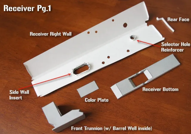 1:1 87cm Paper Manufacturing Assembled AKM Toy Gun Model Removable Can Pull Handmade DIY Toys Building Blocks Kits(Need Cut) 3