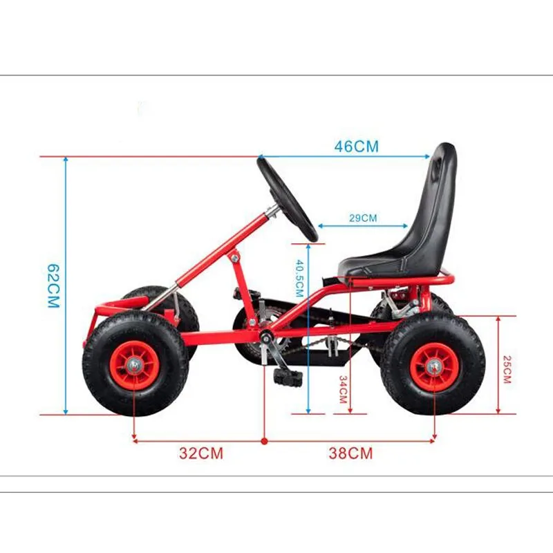 Детская педаль Go Kart Ride на резиновых колесах Спортивные Гоночные Игрушки Трайк-автомобиль RICCO