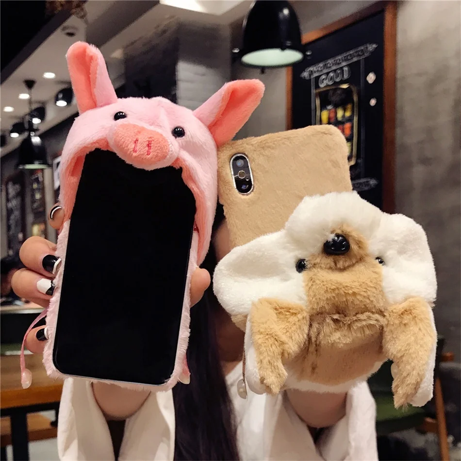 iPhone XS Max XR X Fur Hat Case (9)