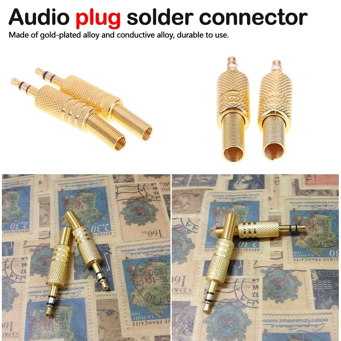 DIY мужской аудиоадаптер Джек стерео 3,5 мм для наушников Earphonefor miniheadphonejack для MP3 Паяные соединители электроники
