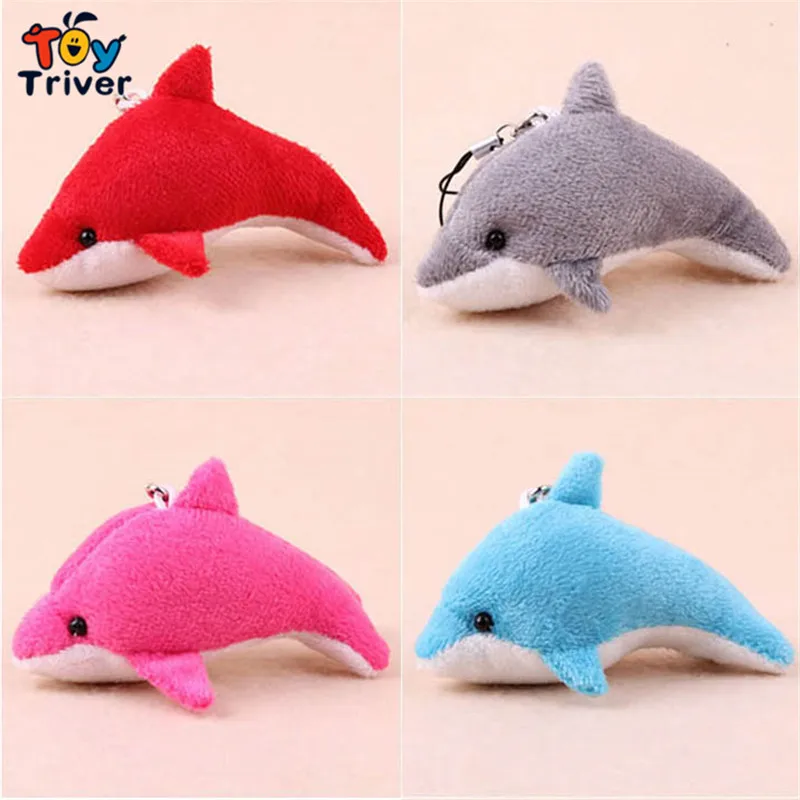 

Wholesale 100pcs of Colorful Cartoon Plush Dolphin Toy Stuffed Dolphins Doll Bag Pendant Wedding Birthday Party Gift Zoo Triver