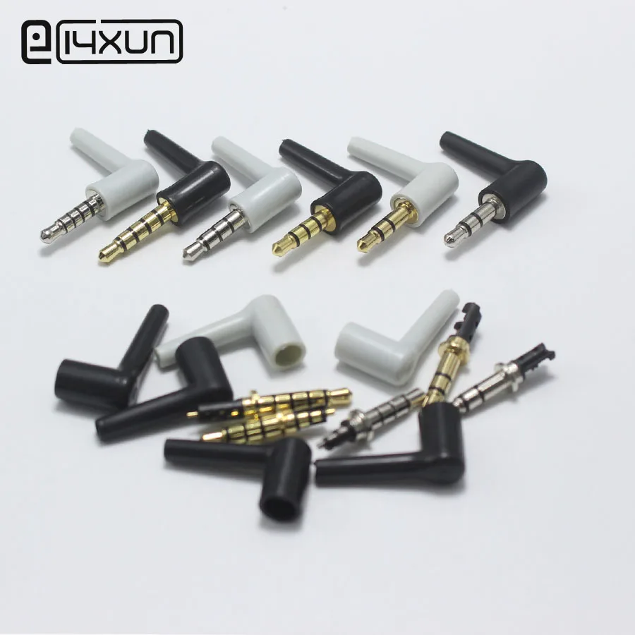 

4pcs 3.5mm 3pole 4pole 5pole Headset Plug Right Angel 3.5 mm Audio Plug Jack Adapter Connector for Phone Sony Ipad ect