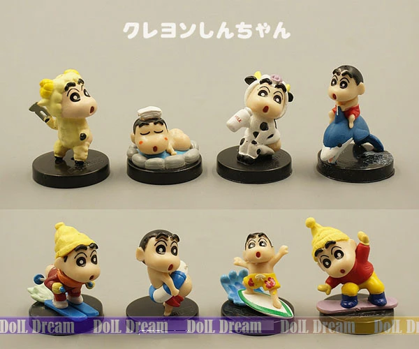 3 5センチメートルミニkawaiijapaneseアニメフィギュアクレヨンしんちゃんアクションフィギュアセット子供のおもちゃコレクションモデル