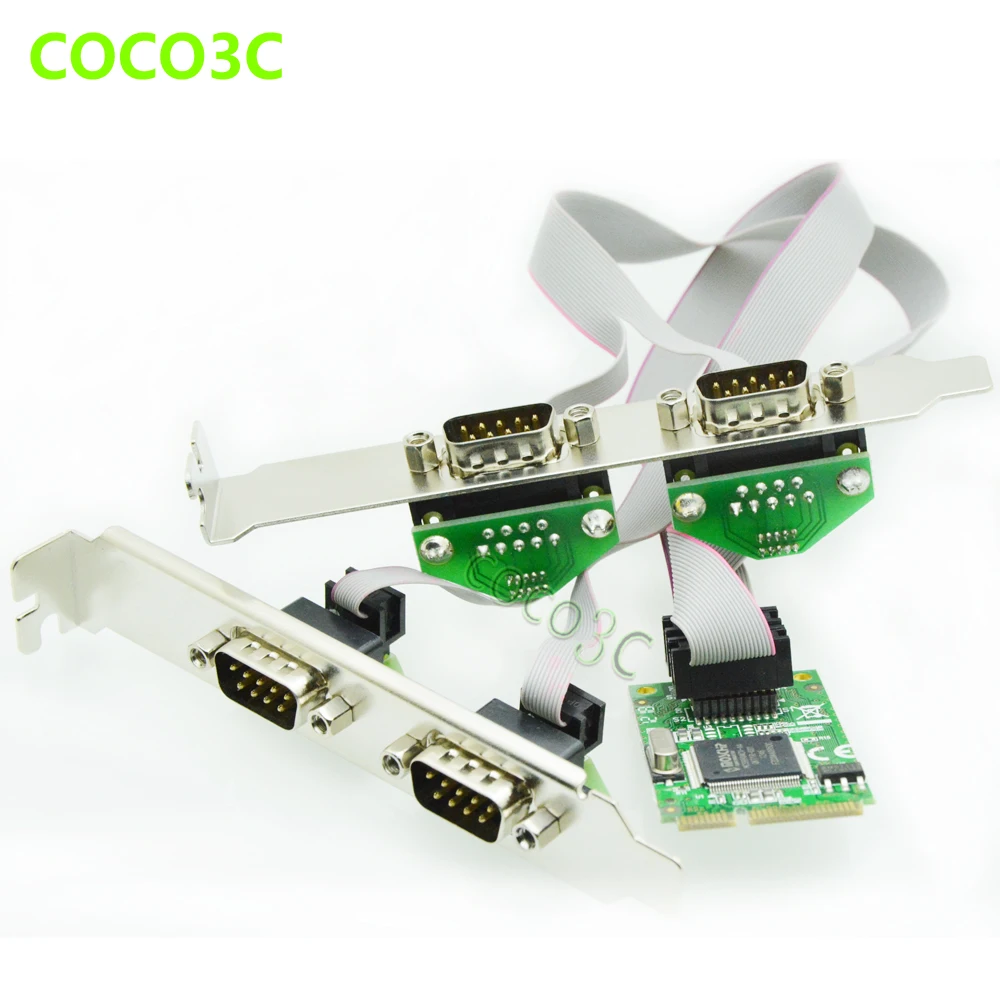 High quality Mini PCI Express 4 Serial ports Controller card mini PCIe to DB9 RS232 Adapter Card