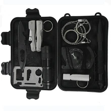 10 в 1 набор для выживания на открытом воздухе, для кемпинга, путешествий, многофункциональная аптечка, аварийные принадлежности, тактическая ручка+ плоскогубцы