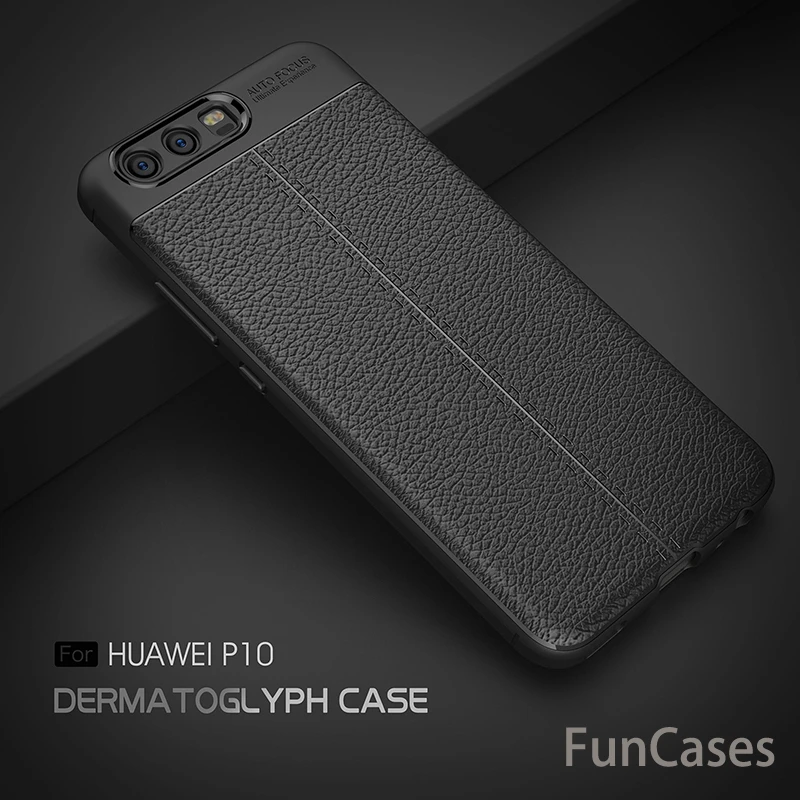 Чехол для Huawei P10 роскошный Ультратонкий Мягкий ТПУ кожаный чехол Plus чехлы Lite Coque