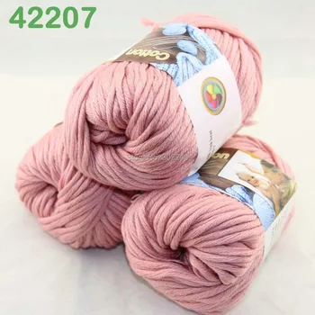 

LOT of 3 Balls X 50g Special Thick Worsted Cotton Knitting Yarn Pink Rose 2207
