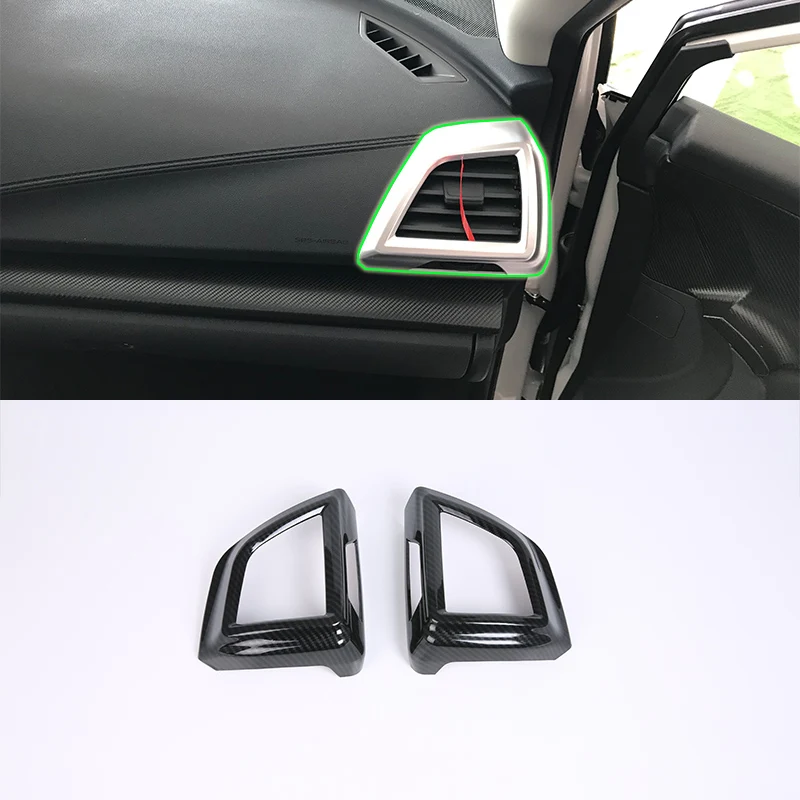 

Auto accessories imitation carbon fiber front side air vent cover 2pcs Car Styling accessories For SUBARU XV 2017