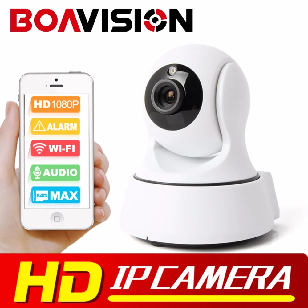 Boavision 1080P WIFI IP Camera Wireless PTZ IR-Cut Night Vision Two Way Audio HD 2MP CCTV Surveillance Camera P2P Cloud APP View