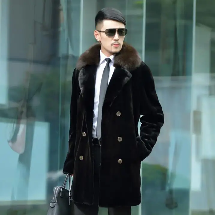 double breasted faux leather jacket
