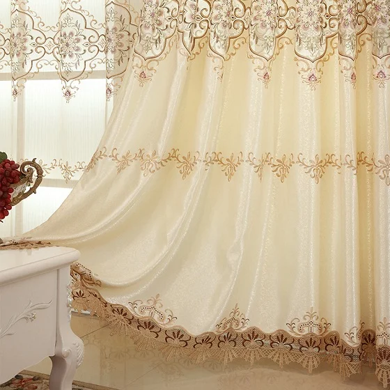 Простые жаккардовые вышитые полиэстер ткань шторы тюль для гостиной шторы для спальни, кухни подзор шторы домашний декор - Цвет: Curtains
