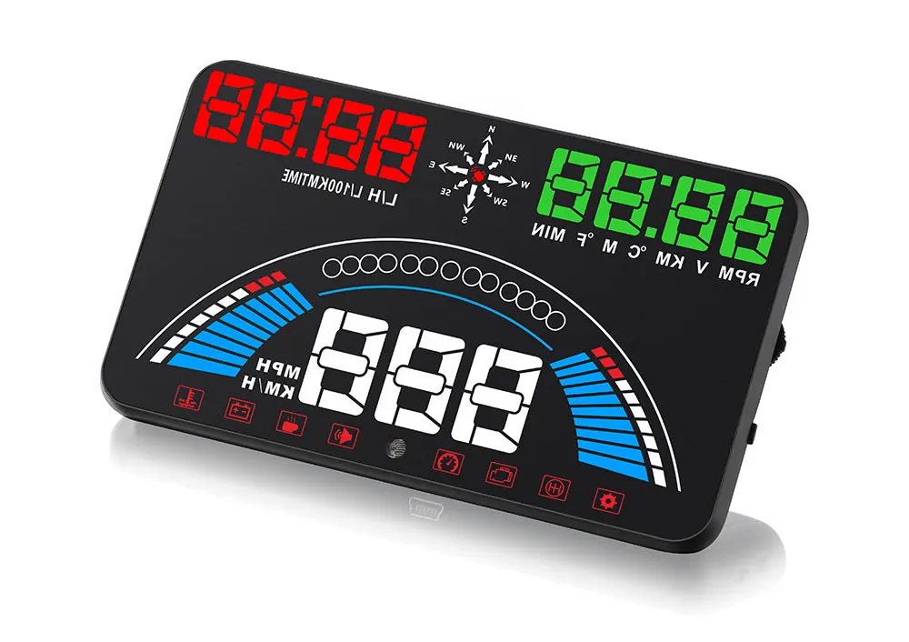 5," Автомобильный Стайлинг S7 HUD gps Спидометр OBD2 автомобильный дисплей Предупреждение о превышении скорости расход топлива температура воды об/мин