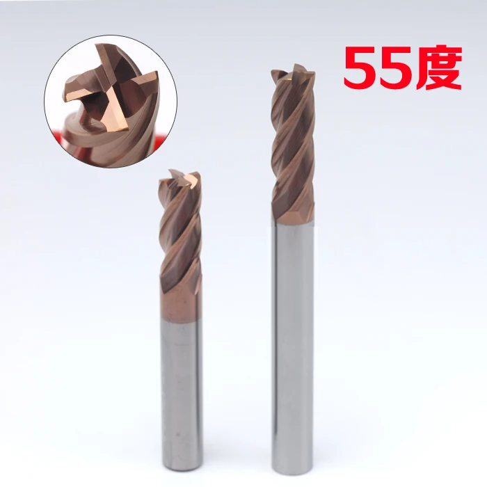 

HRC55 Extended Round Nose Cutter 4 Edge Corner Radius End Mill Nose Cutter Bull Mill Tungsten Alloy Steel Cutter