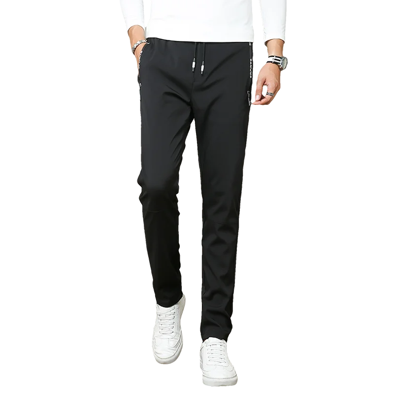 

Trousers thin section men's summer solid color simple wild self-cultivation casual micro-elastic sweatpants quick-drying pants