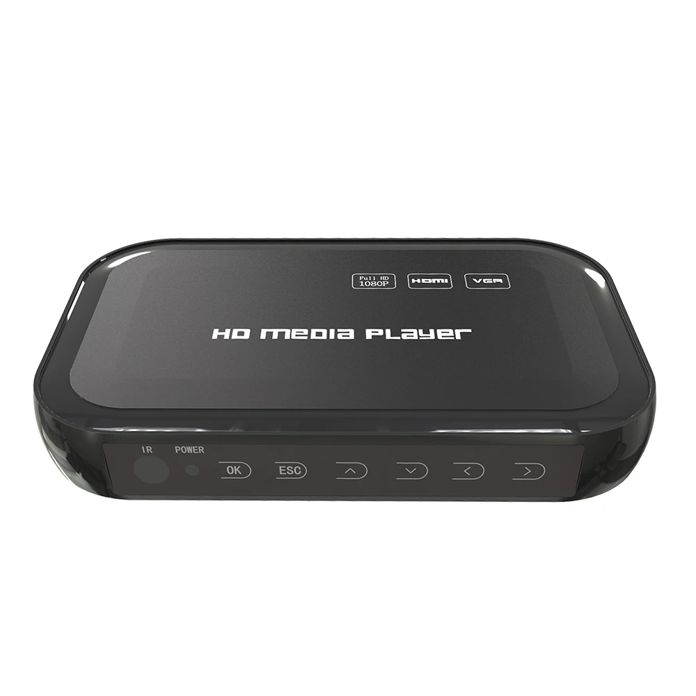 Цифровой USB Full HD 1080P HDD медиаплеер HDMI VGA SD MMC Поддержка DIVX AVI RMVB MP4 H.264 FLV MKV музыкальный фильм