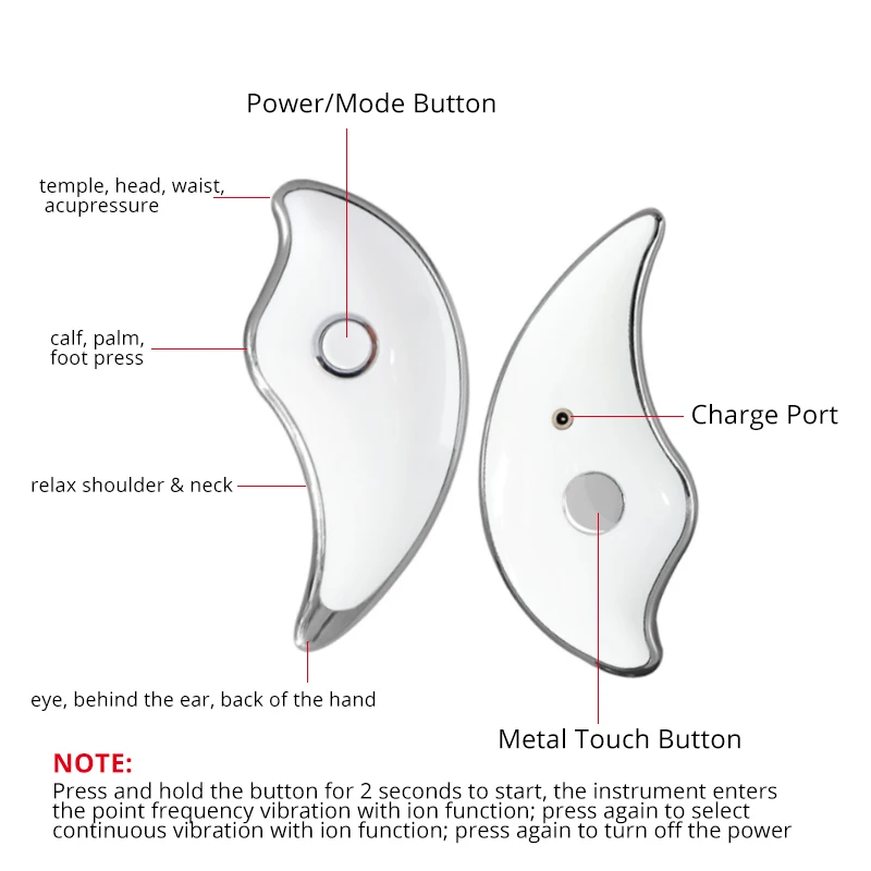  Microcurrent Guasha Machine Face Lifting Device Body Massage USB Rechargeable Skin Rejuvenation Mas