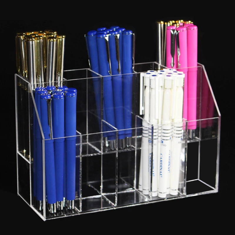 

10 Grid Pen Shelf Transparent Lipstick Clear Acrylic Display Stand Cosmetic Storage Box Makeup Box Organizer Storrage Casex
