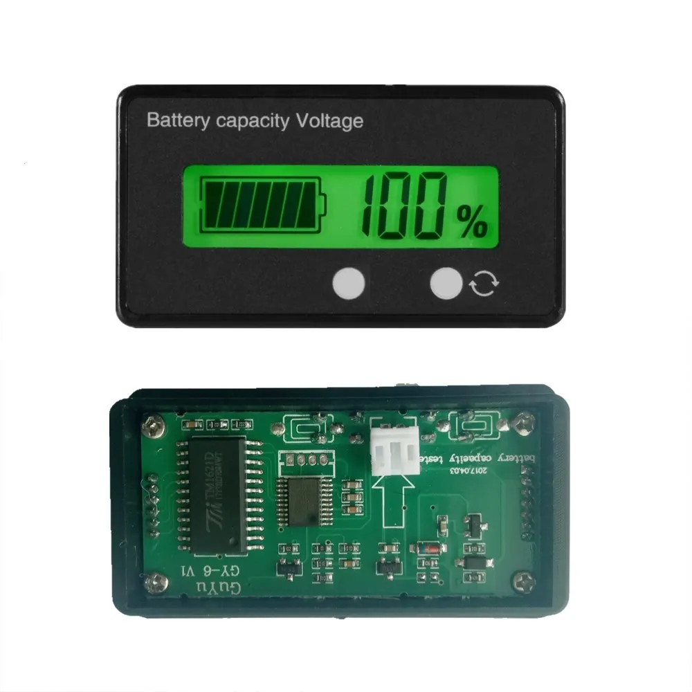 

12V 24V 36V 48V New LCD Acid Lead Lithium Battery Capacity Indicator Digital Voltmeter Voltage Tester Free Shipping
