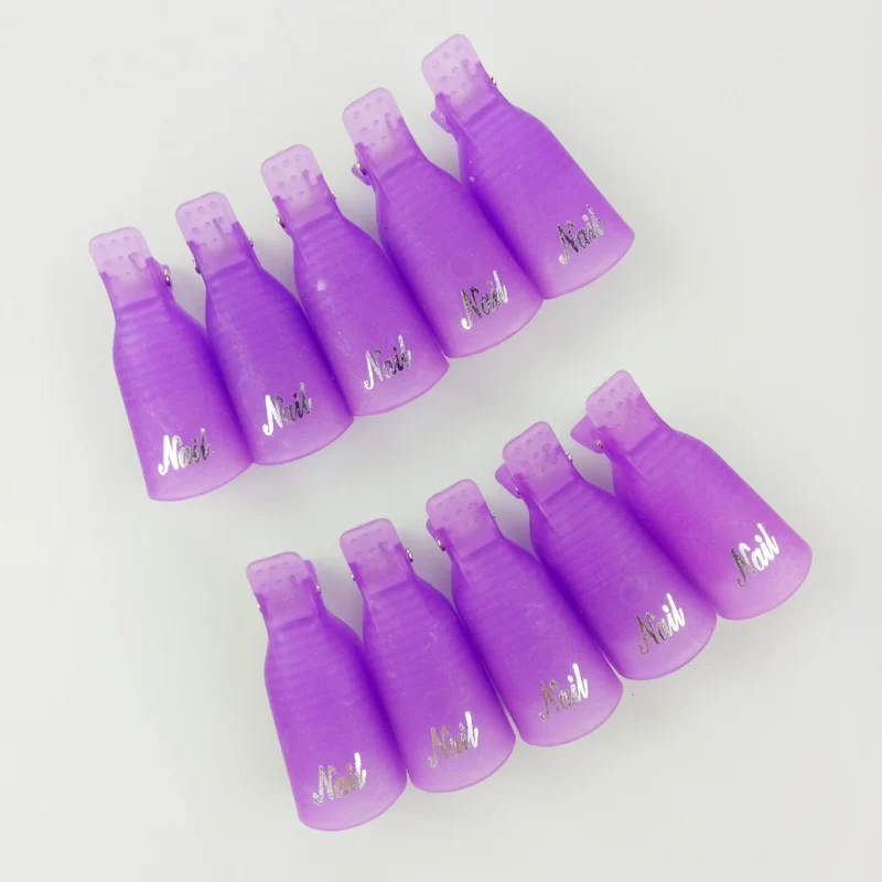 

10PCS Nail Art Tools Plastic Gel Polish Remover Caps Clip Nail Manicure Remover Nail Gel Polish Caps For Nail Soaker Caps