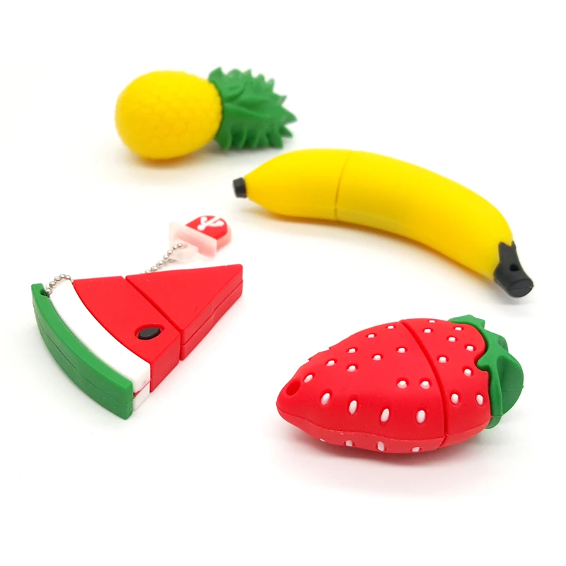Pendrive Fruits 4GB 8GB 16GB 32GB 64GB 128GB Cartoon Strawberry Watermelon USB Flash Drive Memory Stick Flash Disk
