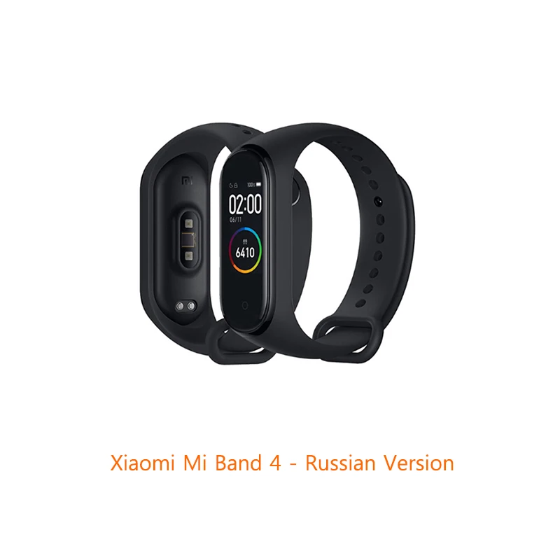 Xiaomi Mi Band 3/4 OLED Экран сенсорный Управление Браслет фитнес-трекер для измерения сердечного ритма Смарт-браслет Xiaomi Mi группа - Цвет: Mi Band 4 Ru Version