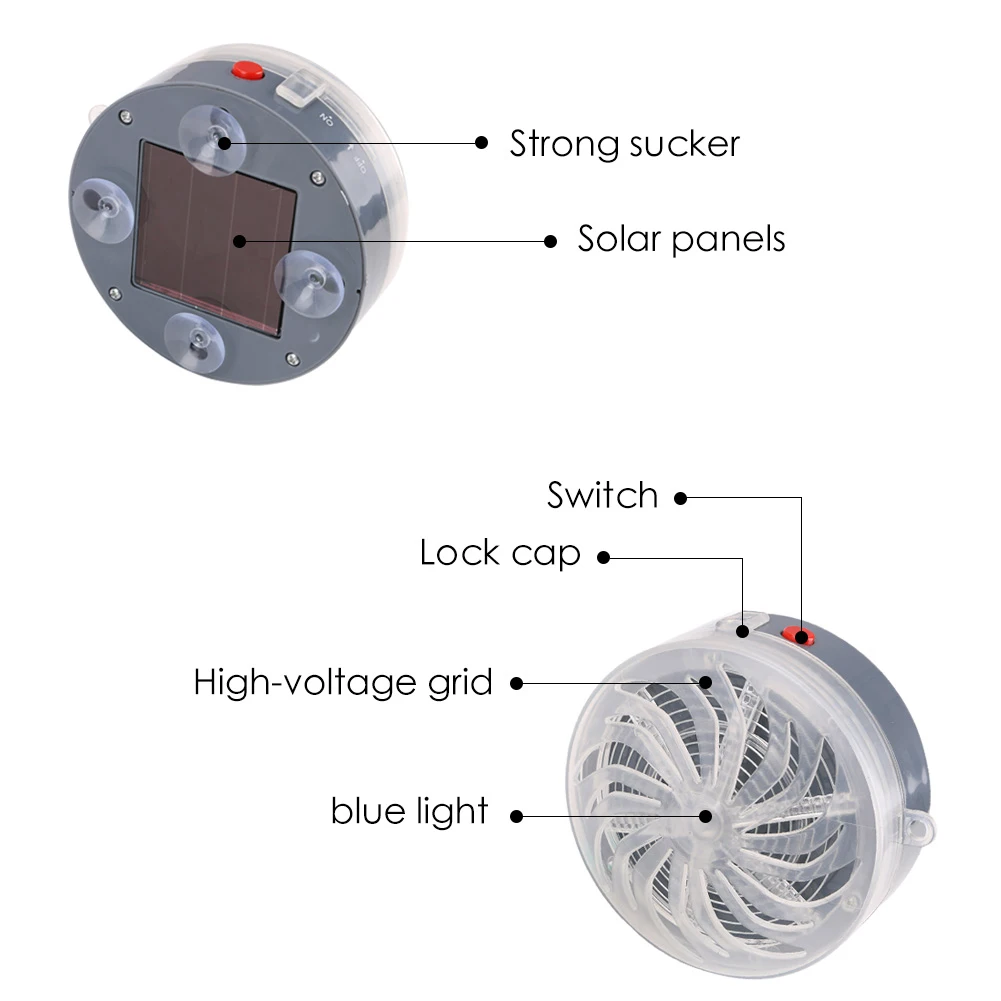 Солнечная лампа Kill Bug UV Light Fly Insect от насекомых Комаров домашняя кухня новейшее потрясающее освещение Уникальный Солнечный Buzz Kill уличный фонарь с функцией уничтожения насекомых