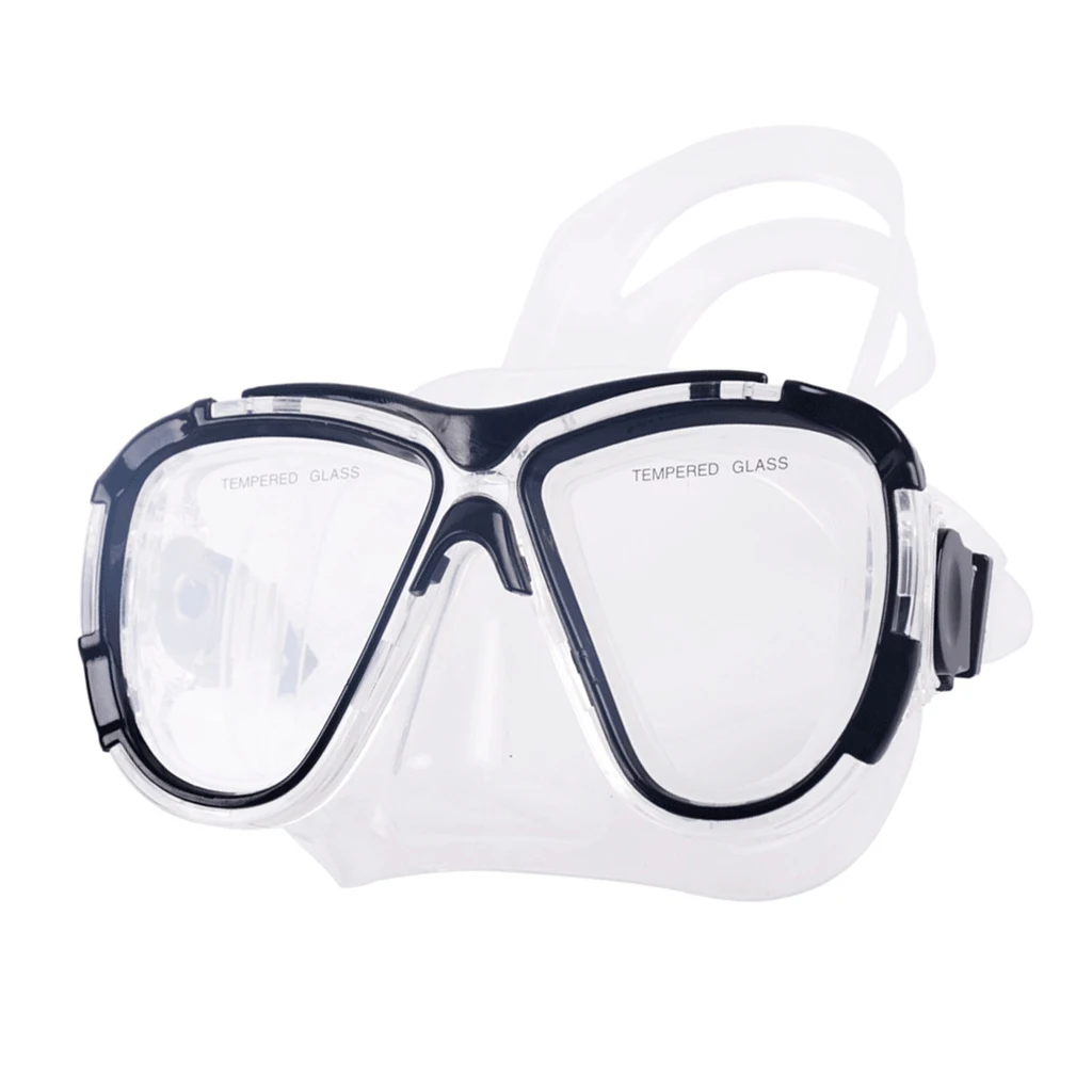 Underwater Soft Tempered Glass Anti-Fog Mask For Scuba Diving Snorkeling Freediving Swimming Diving Surfing Water Sports