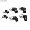 Black 4 6 8 10 12mm Tube to Pneumatic Tube Connectors Elbow Quick Fittings Air fitting M5 1/8