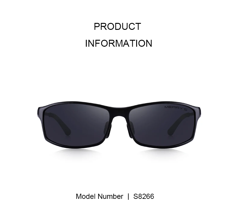 MERRYS, дизайнерские мужские классические солнцезащитные очки из алюминиевого сплава, HD поляризованные солнцезащитные очки для мужчин, для спорта на открытом воздухе, защита от уф400 лучей, S8266