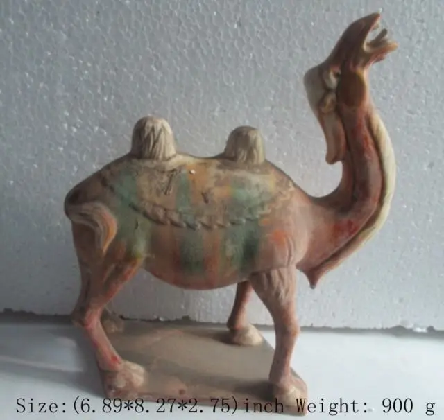 

Elaborate Ancient Chinese ceramic antique imitation tang sancai camel statue