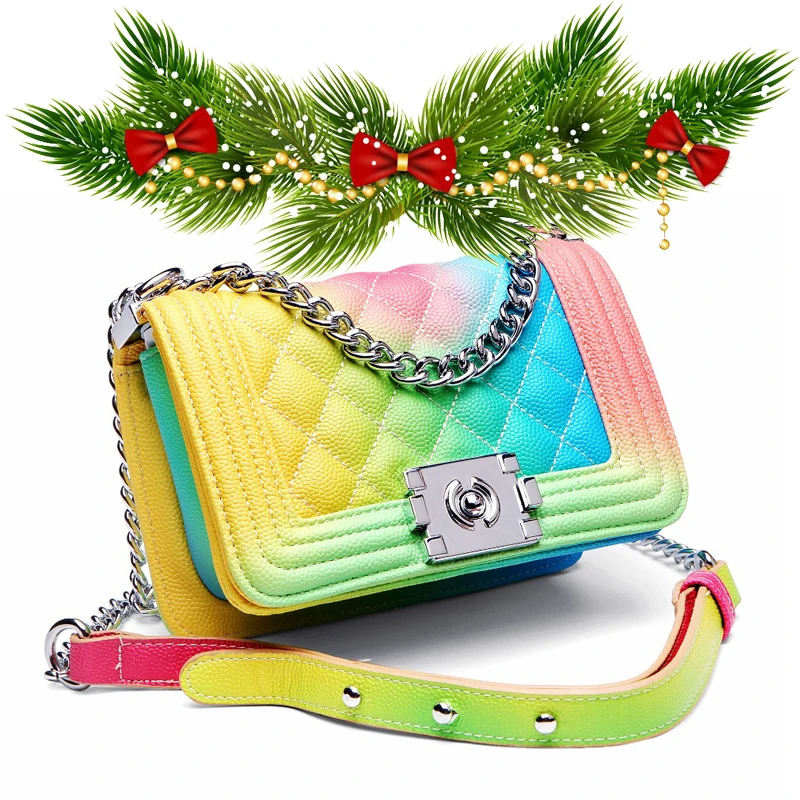

TANGDE Chain Rainbow crossbody bags for women 2019 luxury handbags women bags designe bolsa femininar
