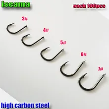 Год горячие рыболовные Крючки iseama смешанный размер: 5 видов each100 quantly 500 шт./партия