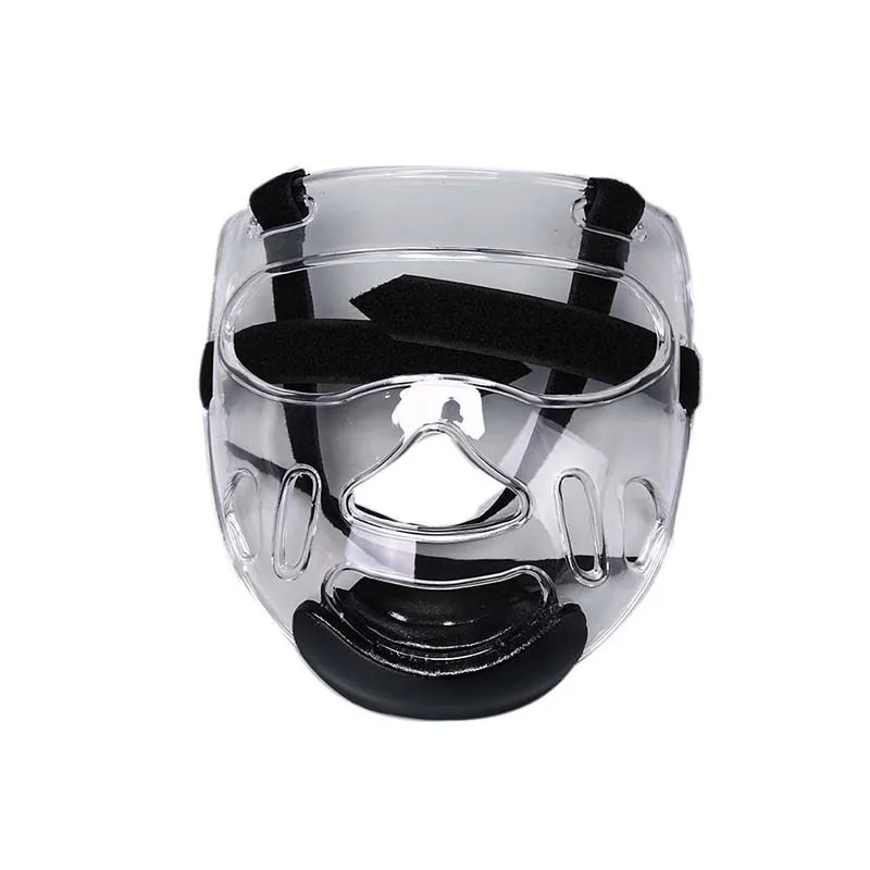 Sports Clear Plastic Face Shield Head Shield Removable Taekwondo Helmet