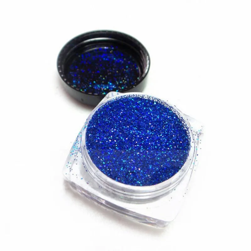 5 цветов Лазерная голографическая 5 мл/коробка блестящая пудра для ногтей ультратонкая 1/128(0,02 мм) Голографическая пудра для ногтей D0.2LS - Цвет: Deep blue