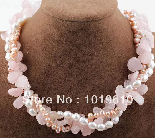 Rose Quartz Chunky Necklace 