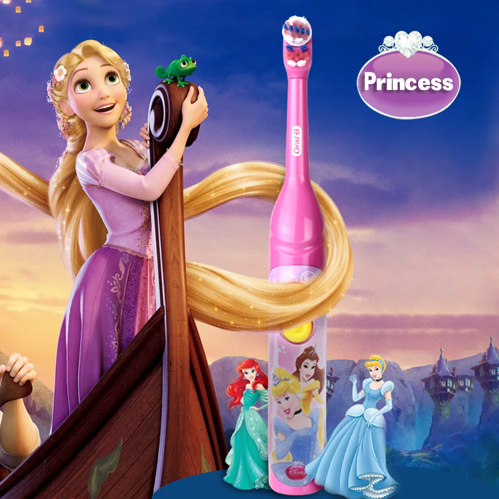 Oral B Children Electric Toothbrush Oral Care Soft Bristle Head Kids Stage Power Battery Rotating Tooth brush For Child 3+ Oral B Children Electric Toothbrush Oral Care Soft Bristle Head Kids Stage Power Battery Rotating Tooth brush For Child 3+