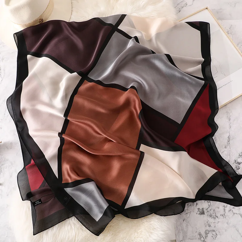 90*180 см женский шелковый шарф роскошный геометрический узор летняя Шаль Леди Путешествия пашмины шарфы модные пляжные шарфы хиджаб