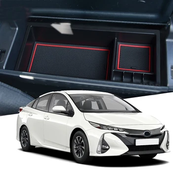 

For Toyota Prius PHV Prime Plug-in Hybrid 2017 2018 Central Armrest Storage Glove Box Organizer Container Secondary Holder Tray
