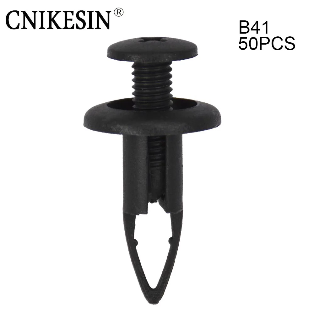 CNIKESIN 50 PCS B41 9 мм отверстие нейлон пуш-ап Тип щит фиксаторы заклёпки клипсы бампер фиксатор автомобильный для Защитные чехлы для сидений, сшитые специально для Toyota Corolla VW Passat B5