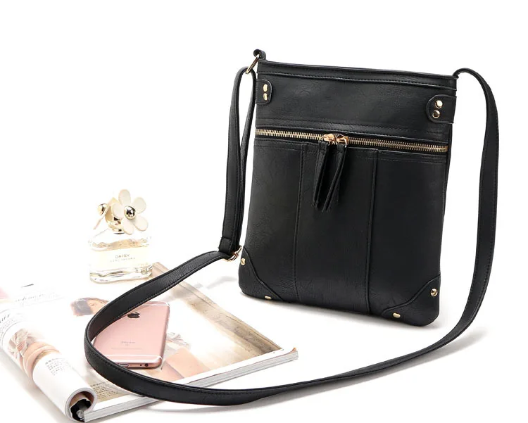 MJ Women Messenger Bags Casual PU Leather Crossbody Bag Brand Design Lady's Over-the-Shoulder Bucket Bag Solid Bolsa Feminina (23)