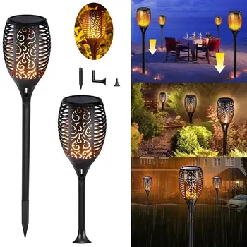 

Waterproof Solar Energy LED Light Warm Flame Outdoor Garden Yarn Lamp Decor